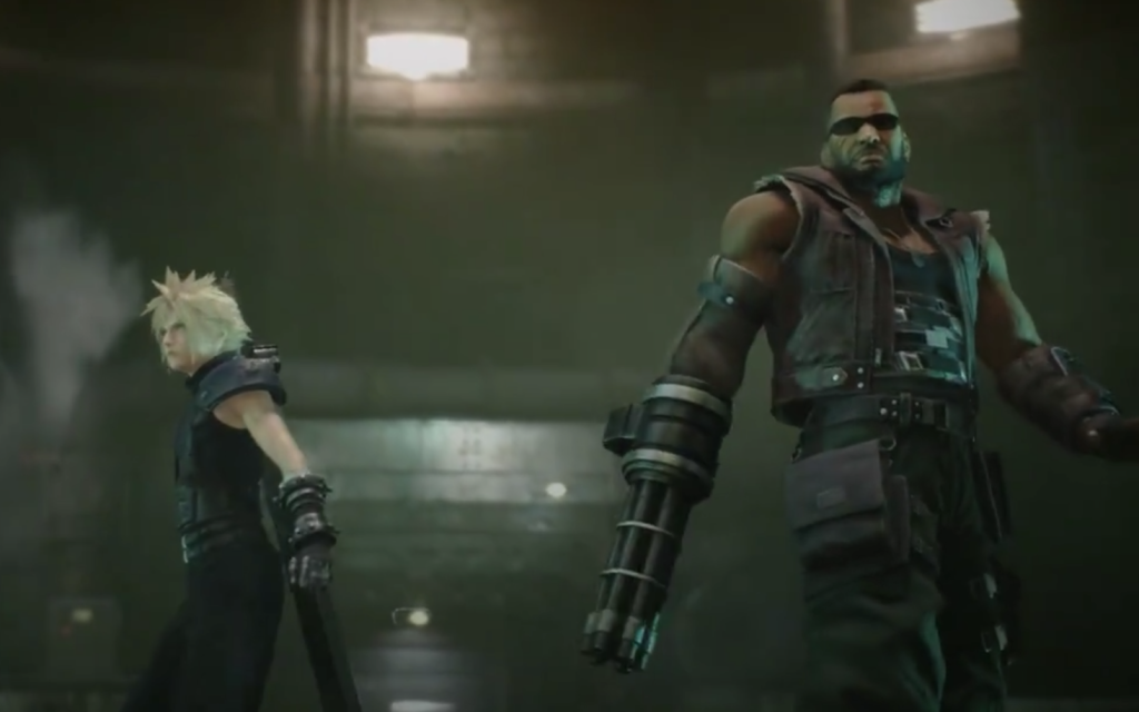 cloud and barret ready for combat